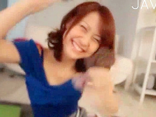 Japanese beauty's pleasured by sucking cock through her glasses